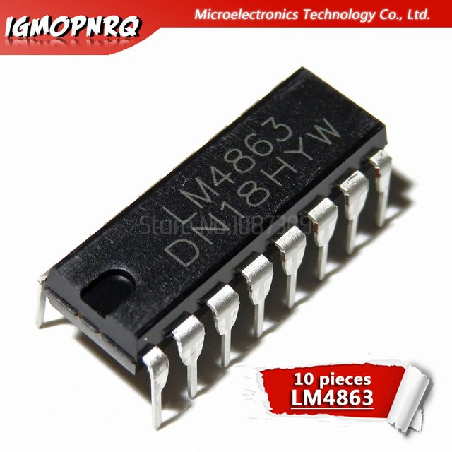 10 Stück LM4863D LM4863 DIP-16 Dual Channel Audio Verstärker Original in Schwarz - Bild 1