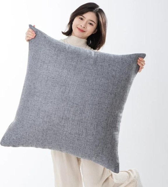 Minimalistischer Kissenbezug von JMG Clothing in Grau, quadratisch, B/B: 40 x 40 cm - Bild 1