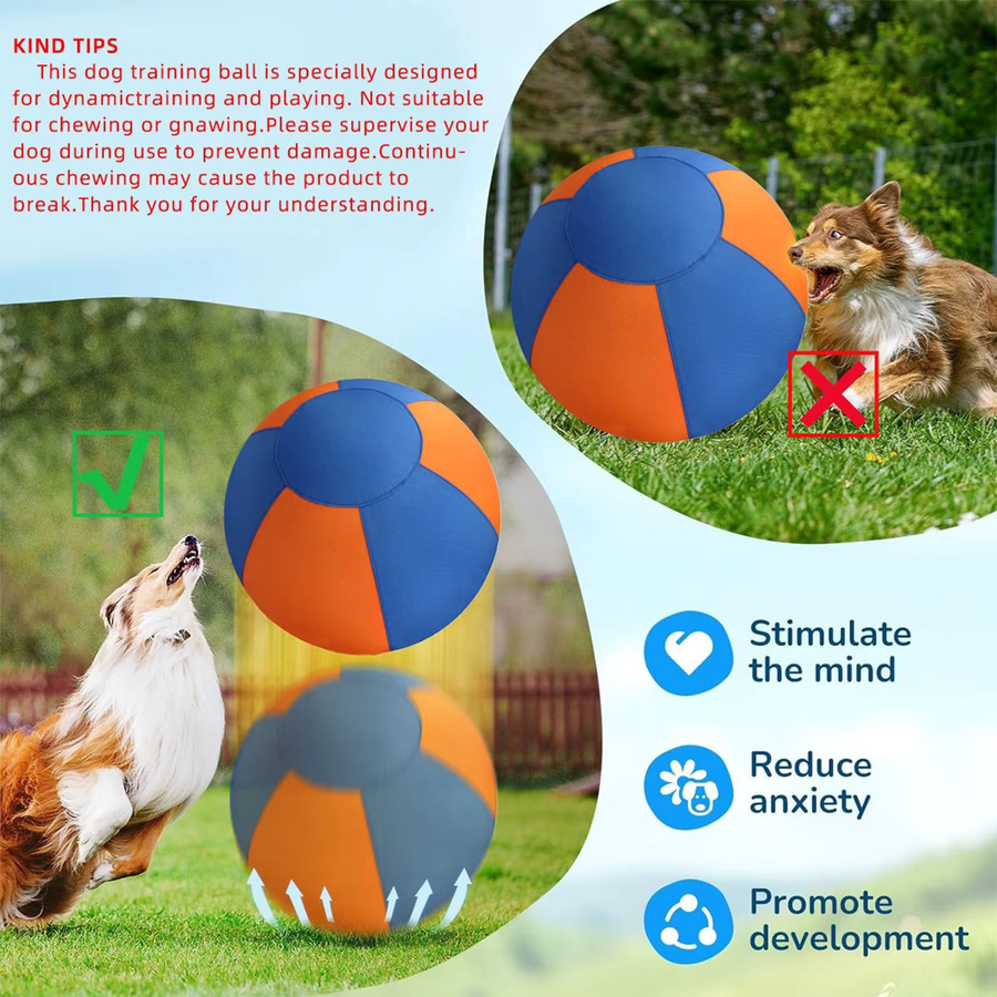 ATUOTIN Hundetrainingsball mit Schutzhülle & Pumpe, Hunde-Spielzeug - Bild 4