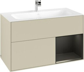 V&B Waschtischunterschrank Finion in Silk Grey Matt Lacquer, B/T/H: 59,1 x 49,8 x 59,1 cm - Bild 1