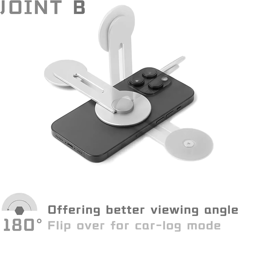 Magnetischer Autotelefonhalter für Tesla Modell 3/Y/X/S mit MagSafe Kompatibilität für iPhone 14/13/12 in Silber - Bild 3