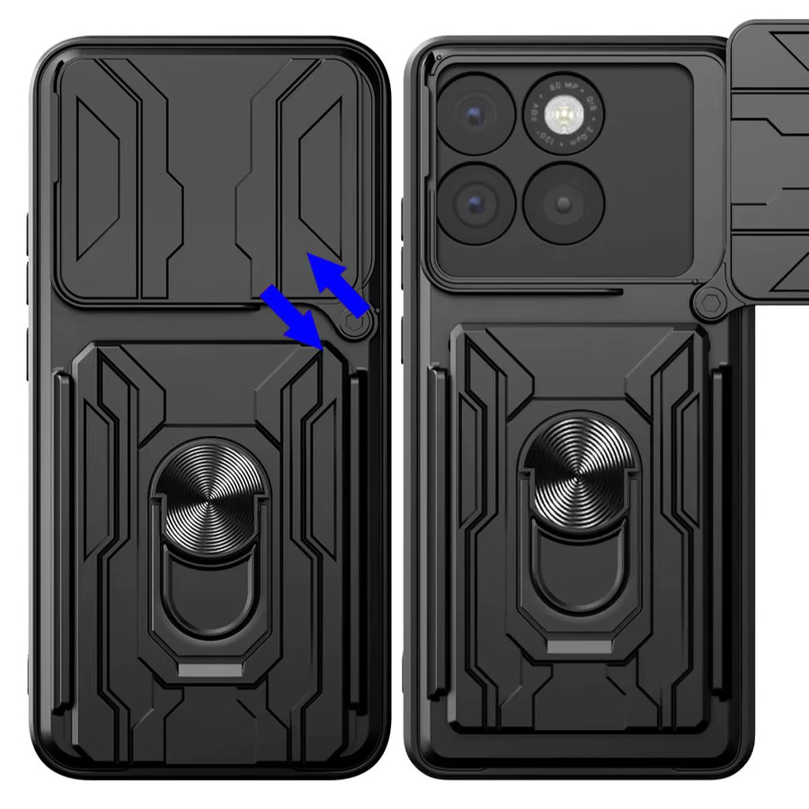 2-in-1 Kartenetui und Stand-Telefonhülle für Motorola EDGE70 5G in Rot und Schwarz - Bild 3