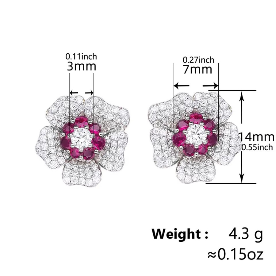 ZAKOL Ohrstecker, Zirkonia, Blumen, Damen - Bild 4