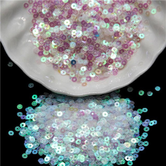 Symphony Runde Pailletten aus Kunststoff für DIY Handwerk und Nähen, Multicolour, 5mm, 1000 Stück - Bild 1