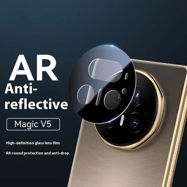Honor Magic V5 Kamera Objektiv Schutzhülle aus gehärtetem Glas in Schwarz - Bild 1