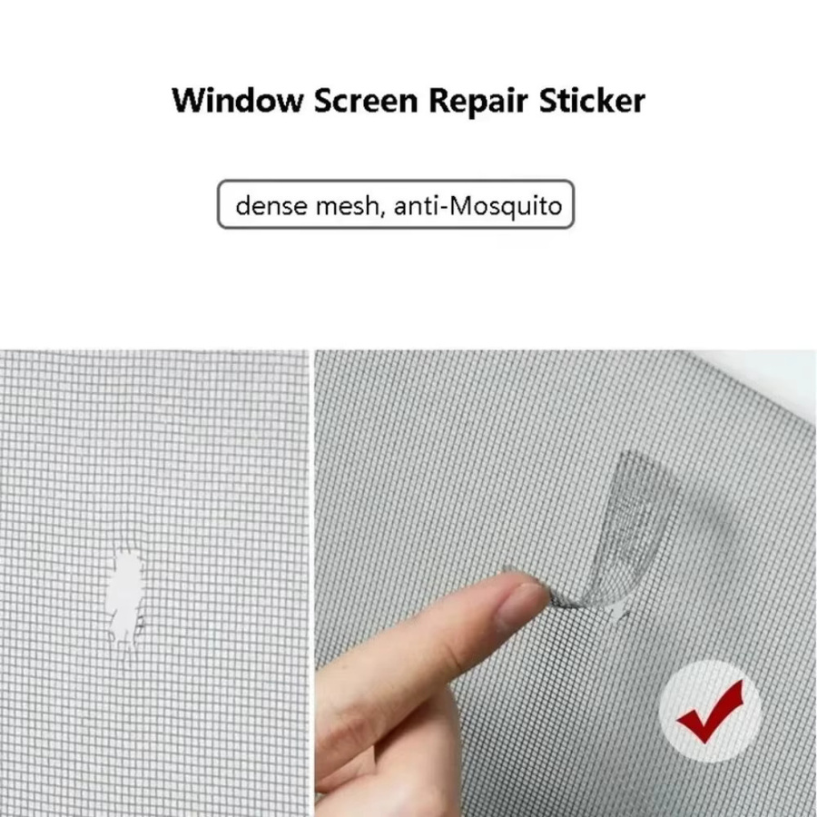 Reparatur-Patch für Fenster-Fliegengitter und Türnetze mit Klettverschluss und Mesh-Gewebe zur Mückenabwehr - Bild 2