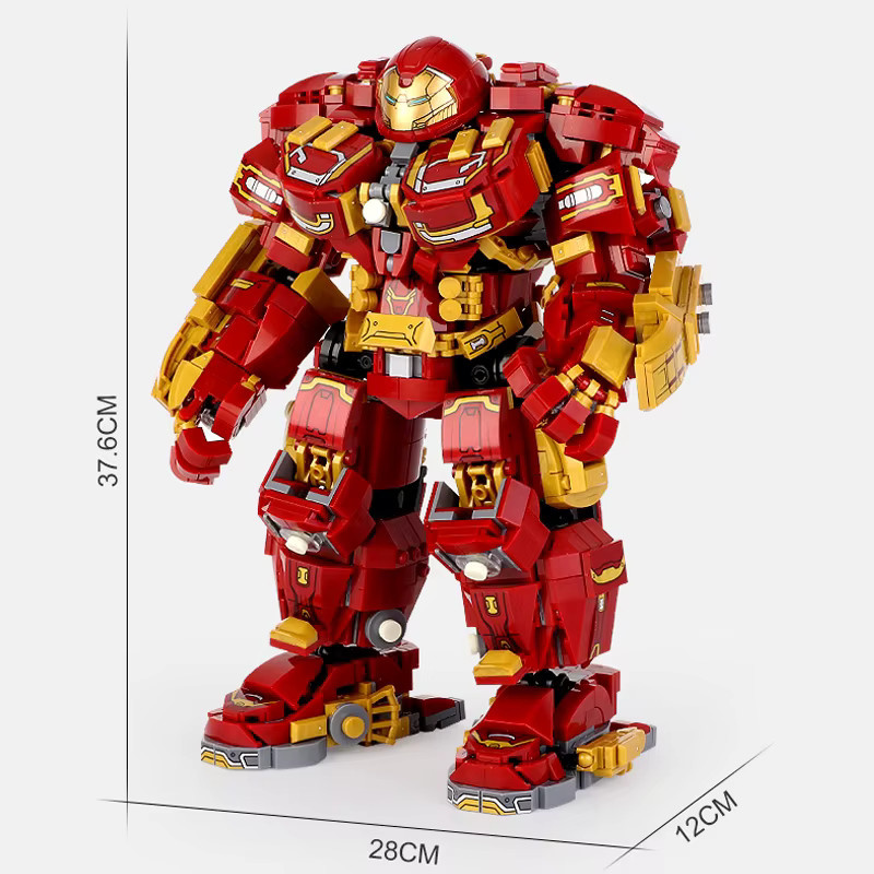 Fondjoy Marvel Superhelden Iron Man MOC Bausteine Set mit 2000 Teilen in Rot - Bild 4