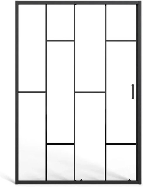 Sonikra Duschtür Schwarz mit Easy-Clean-Beschichtung, Schiebetür, Breite: 120 cm, Höhe: 195 cm - Bild 1