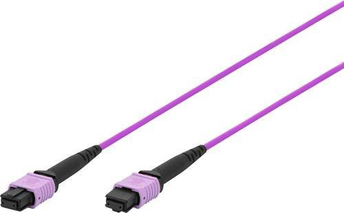 Digitus LWL Patchkabel OM4 Multimode MPO auf MPO, Länge: 2 m, Farbe: Violett/Schwarz - Bild 1