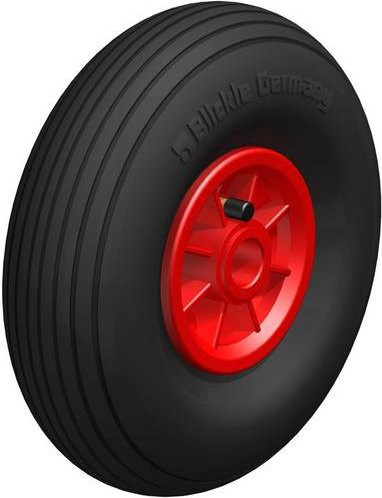 Blickle Rad-Luftreifen PK 260/25-75G-ROT in Rot mit einem Durchmesser von 260 mm und einer Tragfähigkeit von 150 kg - Bild 1