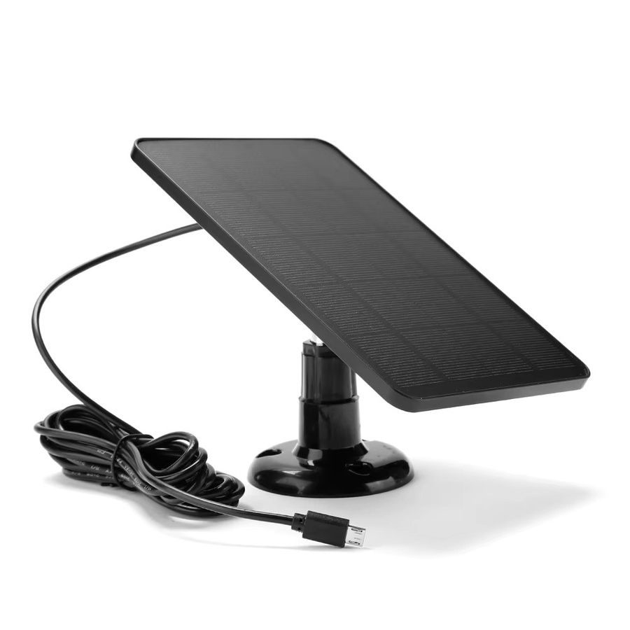 APWIKOGER Solarpanel-Set für IP-Sicherheitskameras, 10W 5V, IP65 wasserdichtes Monokristallines Modul in Schwarz - Bild 3