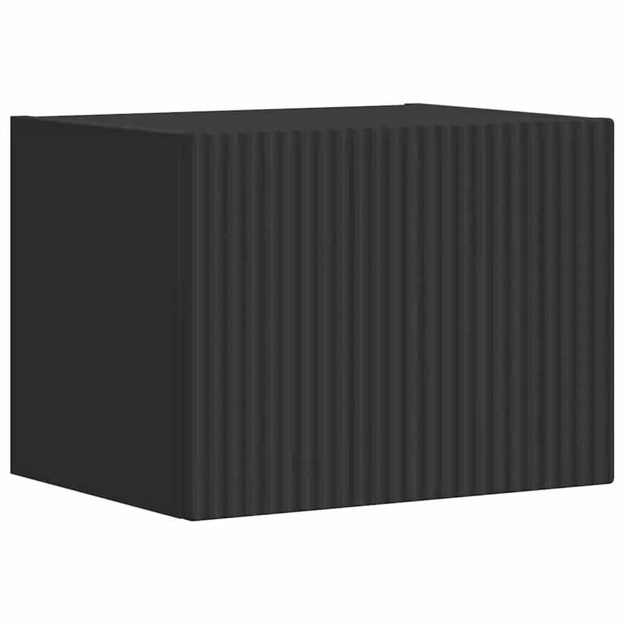 vidaXL TV-Wandschrank Schwarz Modern mit Türen und Regalfächern, B/T/H: 60 x 31 x 29,5 cm - Bild 2