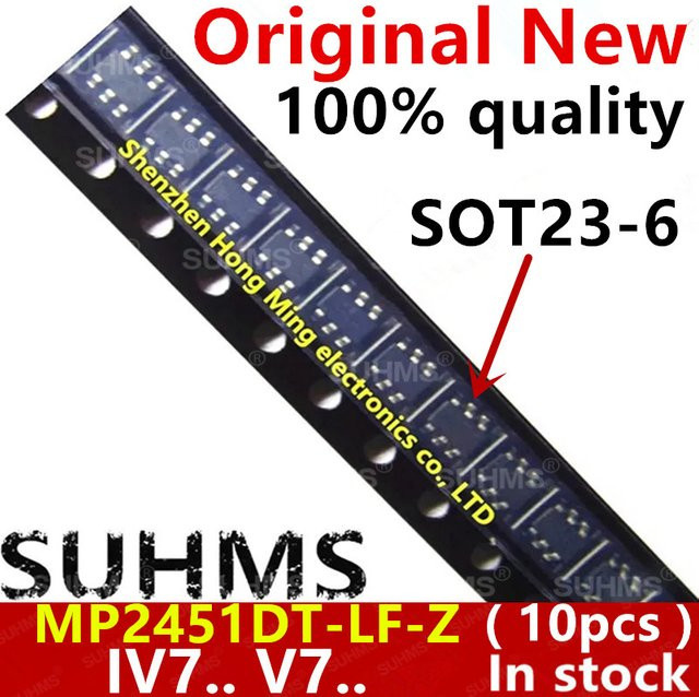 SUHMS MP2451DT-LF-Z Mikrocontroller in SOT23-6, Schwarz, 10 Stück - Bild 1