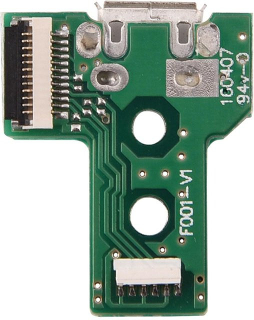 Ersatz-USB-Ladeanschluss-Buchsenplatine für Sony Playstation 4 PS4 Controller der 3. Generation JDS030 F001 in Grau mit Micro-USB Anschluss - Bild 1