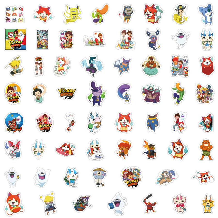 Yokai Watch Doodle Aufkleber Cartoon Aufkleber 60-teiliges Set - Bild 2