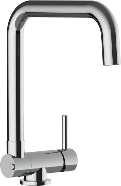 VIZIO Küchenarmatur für Vorfenster mit 360 Grad schwenkbarem Auslauf, verchromt, Silber - Bild 1