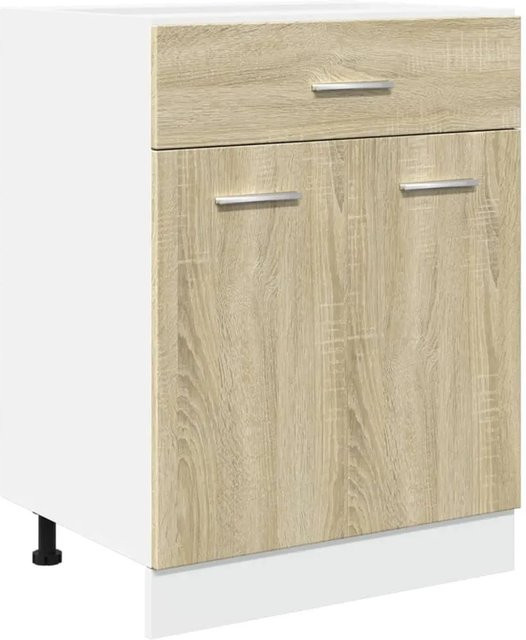 vidaXL Schubunterschrank Sonoma-Eiche in Braun, B/T/H: 60 x 46 x 81,5 cm - Bild 1