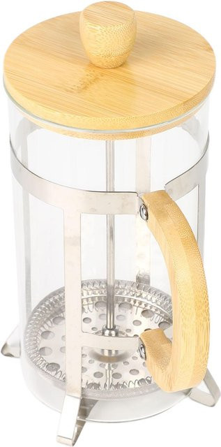 Igeteck French Press Kanne aus hitzebeständigem Borosilikatglas in Beige, 1000ml - Bild 1