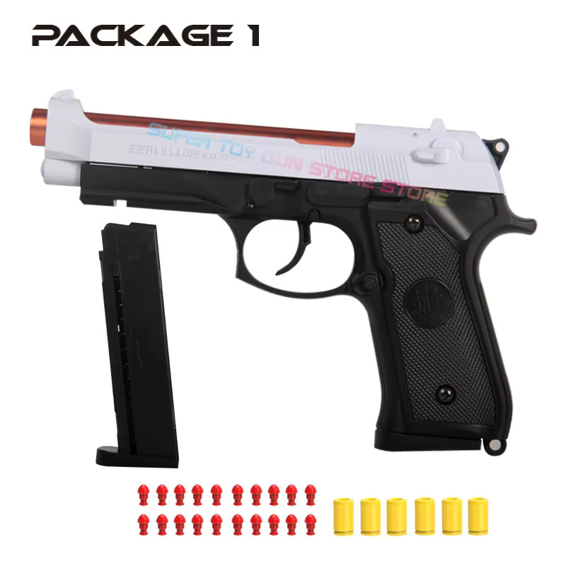M9A3 Pistole, mit weichen Kugeln, Blowback, Schwarz - Bild 5