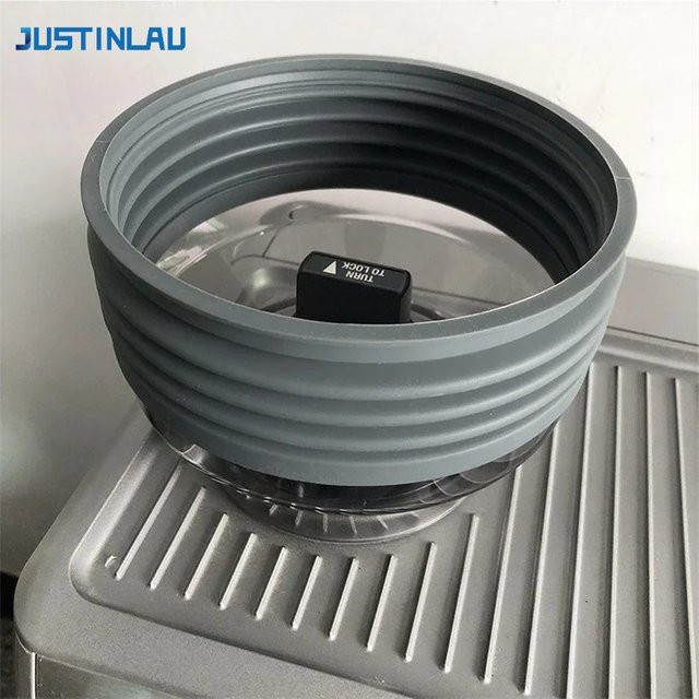 JUSTINLAU Single Dose Hopper mit Faltenbalgbehälter für Breville Sage 8-Serie Espressomaschinen Zubehör in Grau - Bild 1