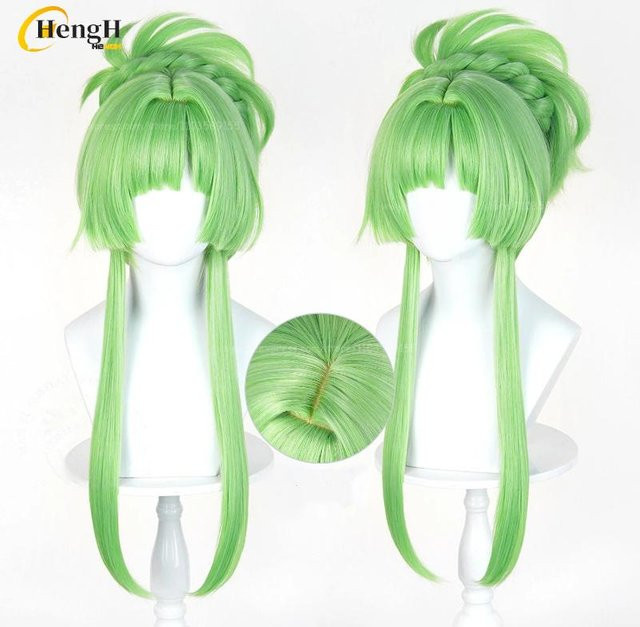 Shi Choka Cosplay Perücke, 58cm, Grün, Hitzebeständig, Synthetisch - Bild 1