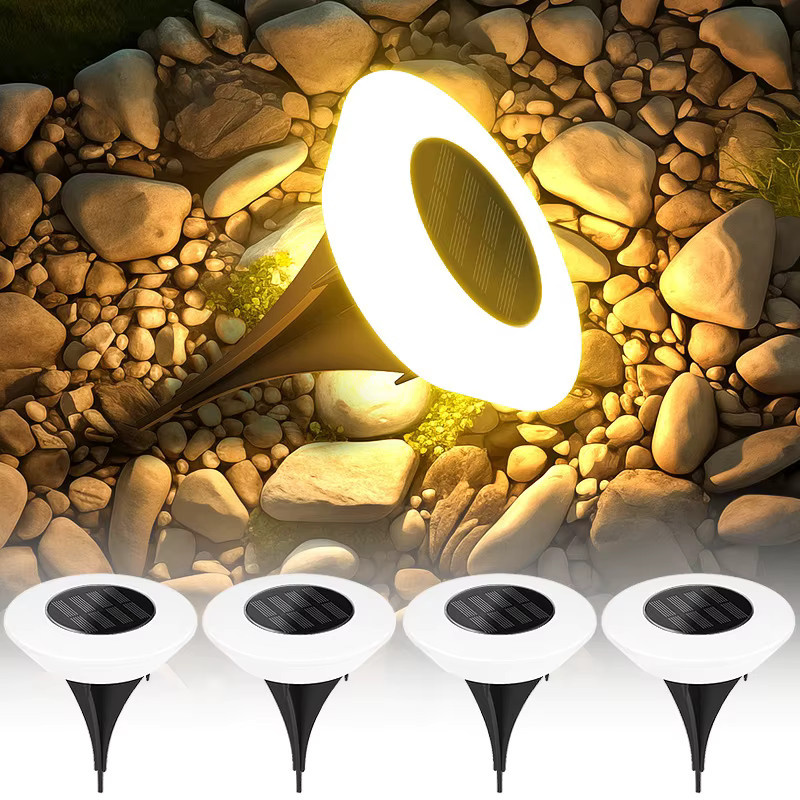 XMSJ Solar LED Gartenleuchte Set in Weiß für Außenbereich und Gartenwege - Bild 6
