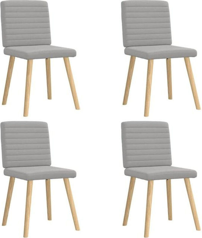 4er Set Esszimmerstühle Vidaxl in Wolkengrau aus Stoff im skandinavischen Design - Bild 1