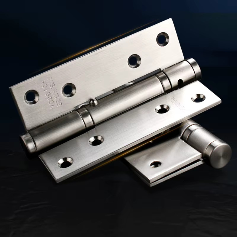 2er-Set Furnishard Unsichtbare Türscharniere aus Edelstahl in Silber, 4 Zoll Federscharniere mit Selbstrücklauf-Funktion - Bild 2