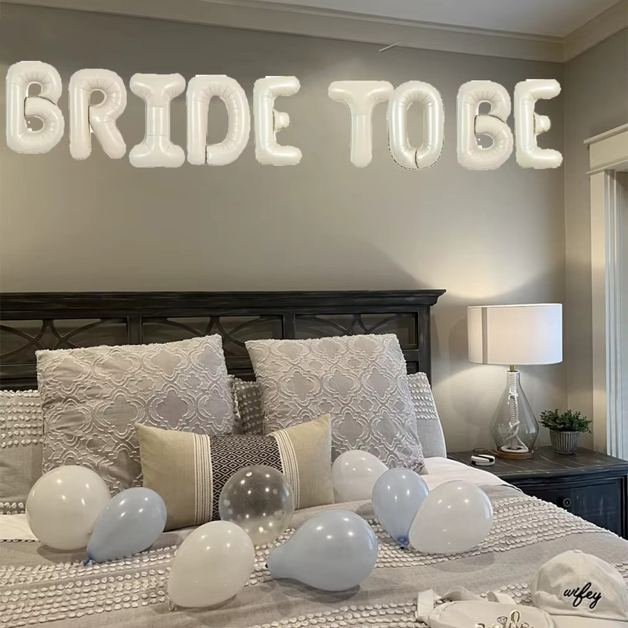 CJMYCW Folienballon Braut in Creme, 16 Zoll für Hochzeit, Brautparty und Junggesellinnenabschied - Bild 2