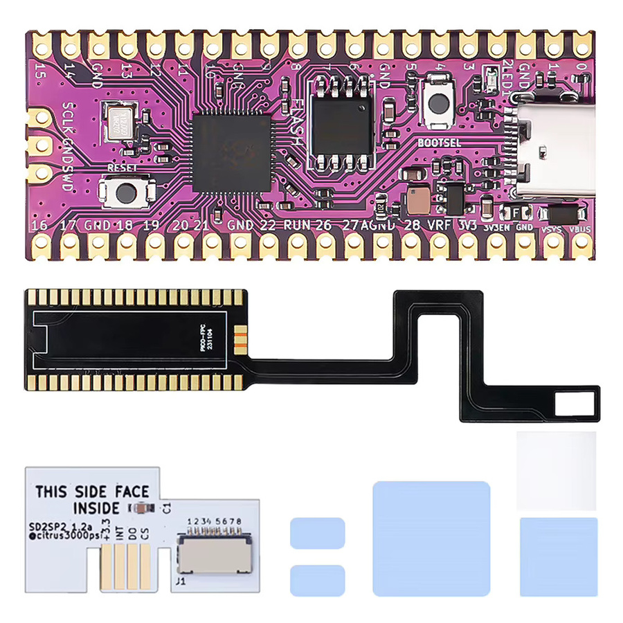 8-teiliges Raspberry Pi Pico Kit für Nintendo Gamecube mit NGC Picoboot Modchip, FPC Flex-Kabel, SD2SP2 Adapter und GC2SD Kartenleser - Bild 2