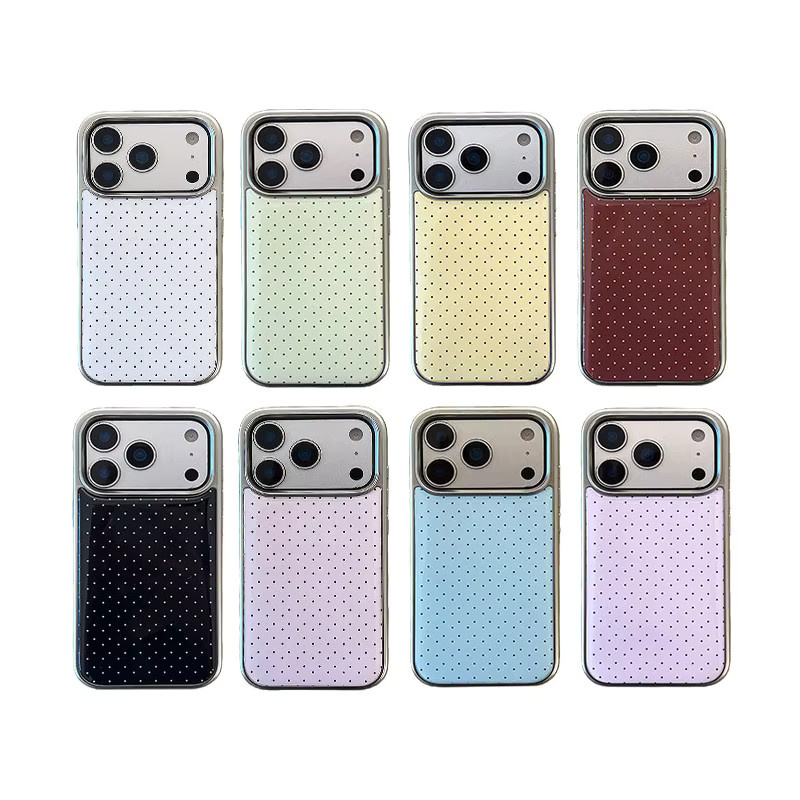 KASONPAI Stoßfeste iPhone Handyhülle mit Polka Dot Muster in Silber und Rot für iPhone 14, 15, 16 Pro Max und 17 Pro Max - Bild 2