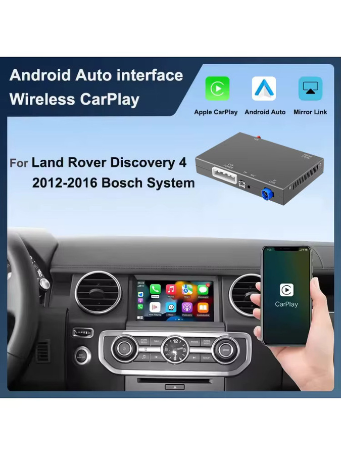 AUTOABC Drahtloser CarPlay und Android Auto Adapter für Land Rover Discovery 4 (2011-2016) mit Bosch System und Kamera-Unterstützung, Schwarz - Bild 6