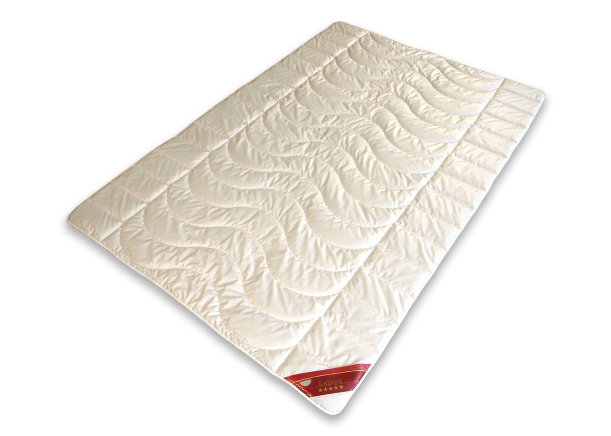 Garanta Natur-Leinen Extra-Leichtsteppbett in Weiß, B/H: 135 x 200 cm, kühlend und sommerlich mit Baumwollfasern, Oeko-Tex Standard 100 zertifiziert - Bild 1