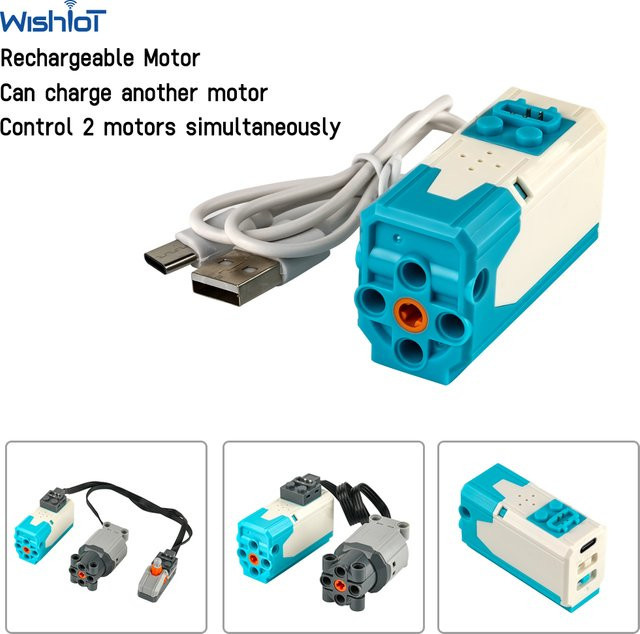 wishiot Upgrade M/L-Motor, Zubehör, kompatibel mit Legoeds Bausteinen MOC 8883 9686 Zug wagen Roboter - Bild 1