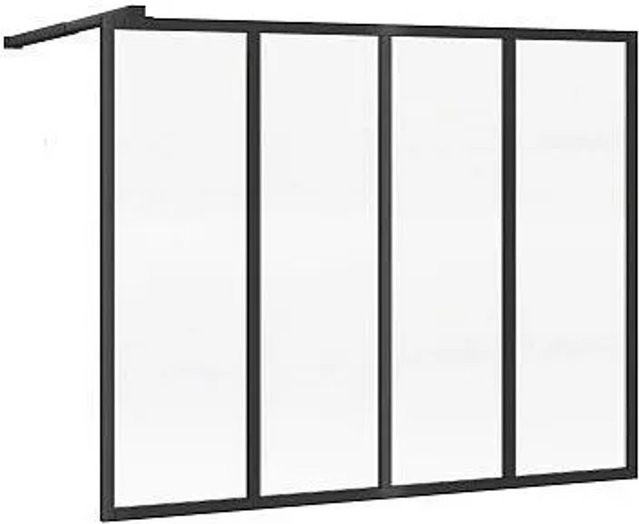Zonivra Duschabtrennung aus Glas in Schwarz, Breite: 120 cm - Bild 1