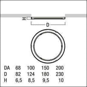 Zumtobel PANOS Vorsatz aus Glas, Farbe: Weiß/Transparent, IP54, Durchmesser: 150 mm - Bild 1