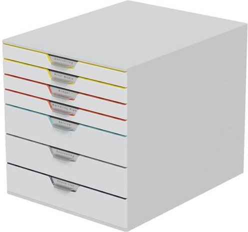 Durable Varicolor Mix 7 Schubladenschrank für A4 in Grau und Mehrfarbig aus Kunststoff - Bild 1