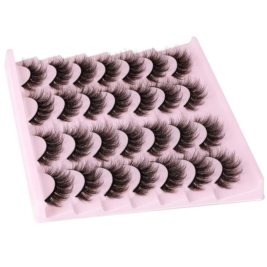 JIEFUXIN Kunstwimpern, 14 Paar, Black, 16mm, Natürlicher Look - Bild 5