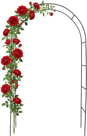 Verstellbarer Rosenbogen aus Metall von Relaxdays in Schwarz, H x B x T: 195 x 140 x 38 cm