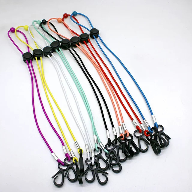 Verstellbares Telefon-Lanyard in Bunt als Anti-Lost-Sicherheitsgurt mit Schlüsselbund-Halterung, Länge: 60 cm - Bild 1