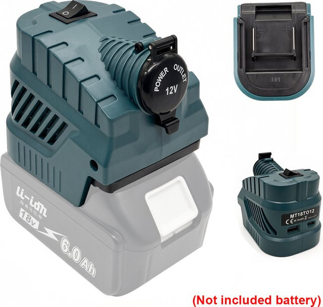 Makita Buck Converter mit Zigarettenanzünder und USB Typ C für 12V 18V 20V Akkus - Bild 1
