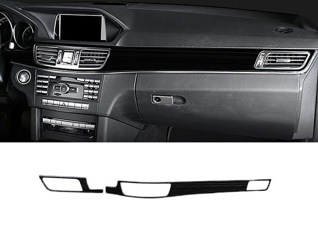 CNORICARC Carbon Faser Aufkleber für Mercedes Benz E Klasse W212 2014 2015 in Schwarz für die Mittelkonsole Innenraum Zubehör - Bild 1