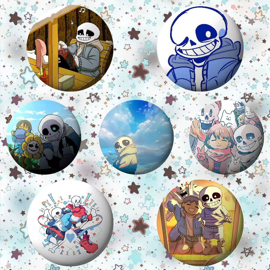 52TOYS Brosche, Metall, Weißblech, H-Undertale Sans Abzeichen - Bild 4