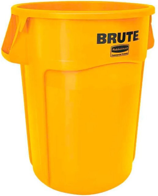 Rubbermaid Brute Runde Mehrzwecktonne mit Belüftungskanälen, Gelb, H x B x T: 79,6 x 71,7 x 61,2 cm - Bild 1