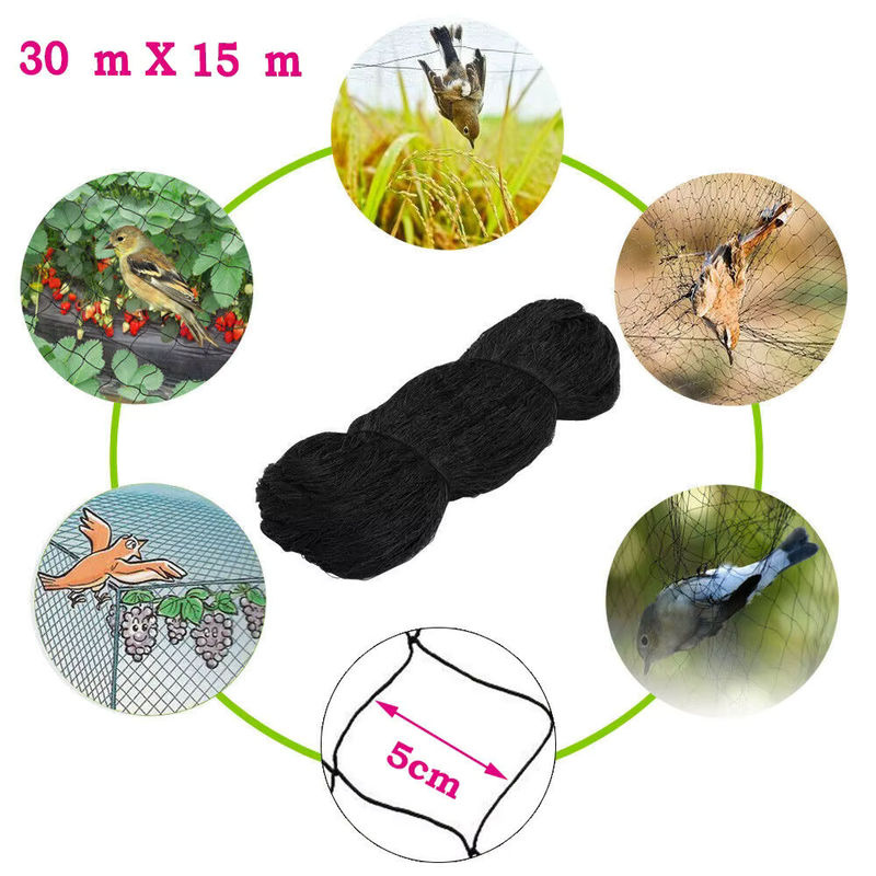 Robustes Nylon-Vogelnetz in Schwarz für den Gemüsegarten, 30 x 15 m - Bild 3