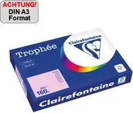 Clairefontaine Trophée Color Kopierpapier DIN A3, 160 g/m², 250 Blatt, Multicolor und Pink - Bild 1