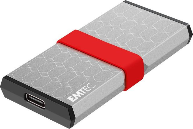 EMTEC X205 Mini Externe SSD 512 GB USB-C, Silber - Bild 1