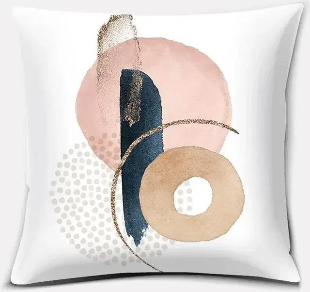 JMG Clothing Kissenbezug Warme Farbblock-Serie in Pink, doppelseitig bedruckter Kurzplüsch für Sofa und Wohnzimmer, B/H: 45 x 45 cm - Bild 1