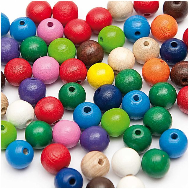Rico Design Holz-Perlen Bunt 60-teiliges Set - Bild 1
