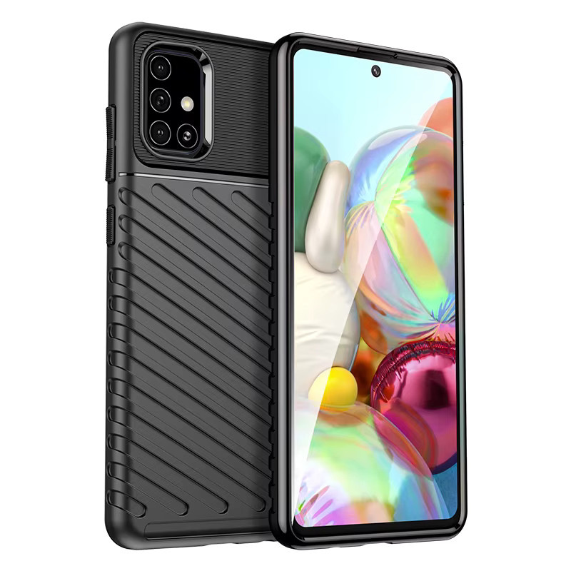 Stoßfeste Silikon Handyhülle für Samsung Galaxy A71 4G in Grün - Bild 4